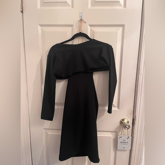 Solace London Cutout Midi Dress Bodycon Black Size 4 - Picture 2 of 4